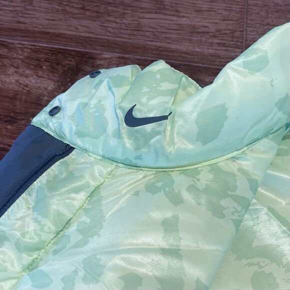 Nike Therma Fit Puffer Vest Womens L Repel Reversible Green Golf NEW - Picture 9 of 14